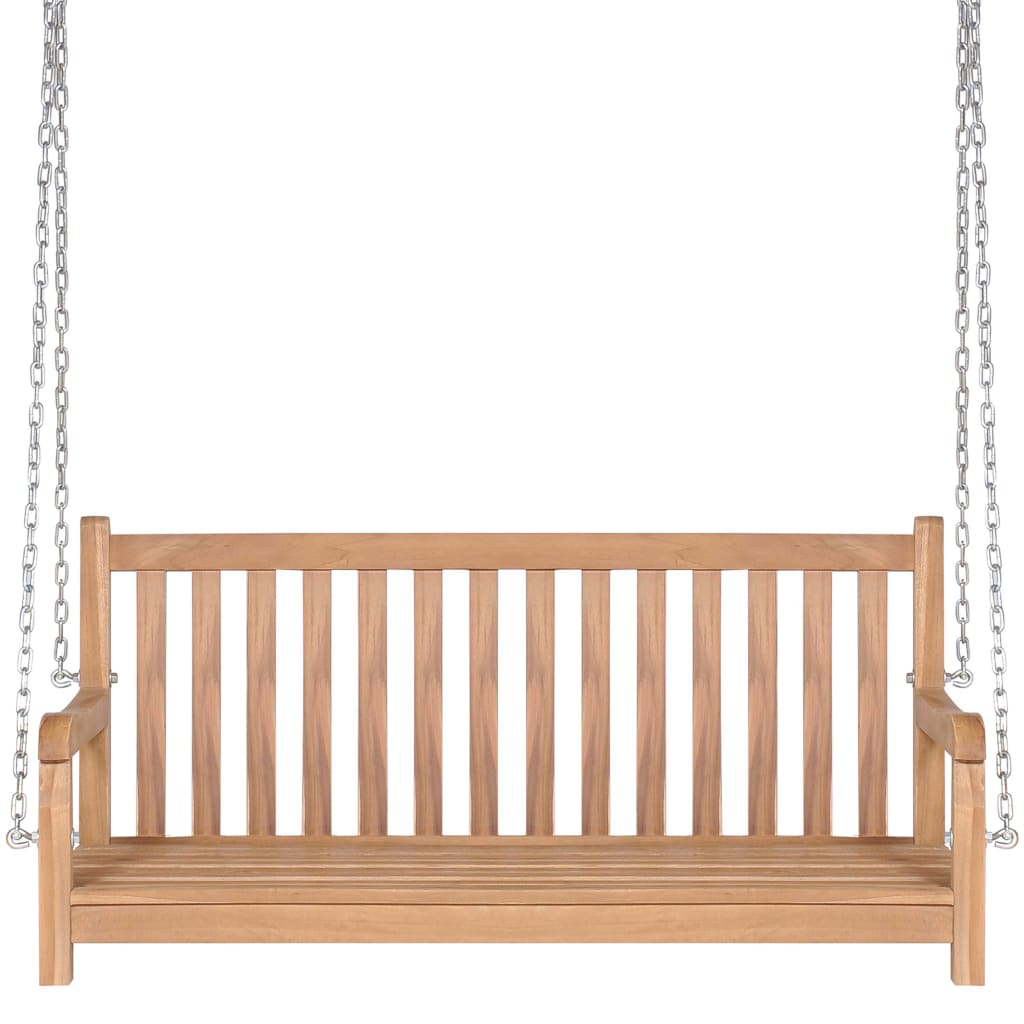 vidaXL Swing Bench with Anthracite Cushion 120 cm Solid Teak Wood
