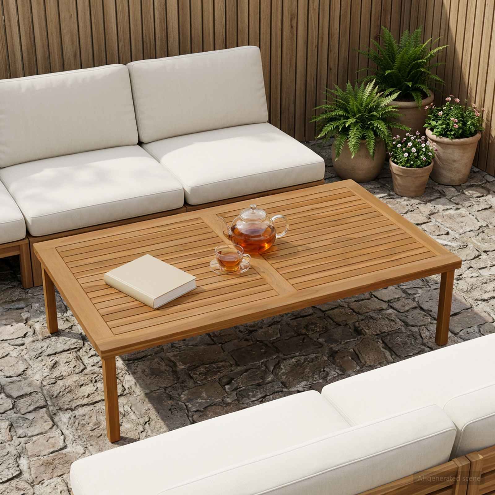 vidaXL Table Top Rectangular Solid Teak Wood Natural | vidaXL.com.au