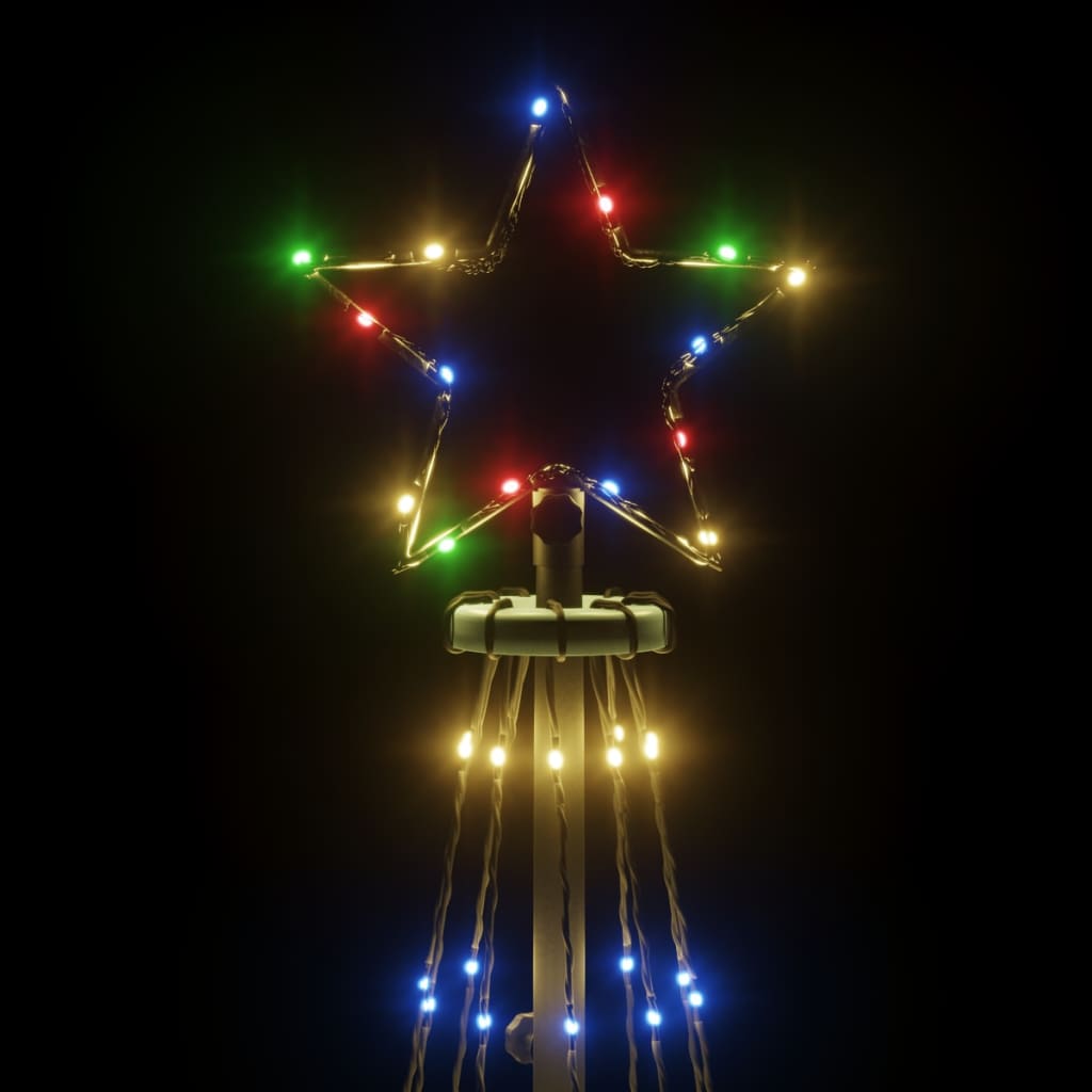 vidaXL Christmas Cone Tree Colourful 310 LEDs 100x300 cm