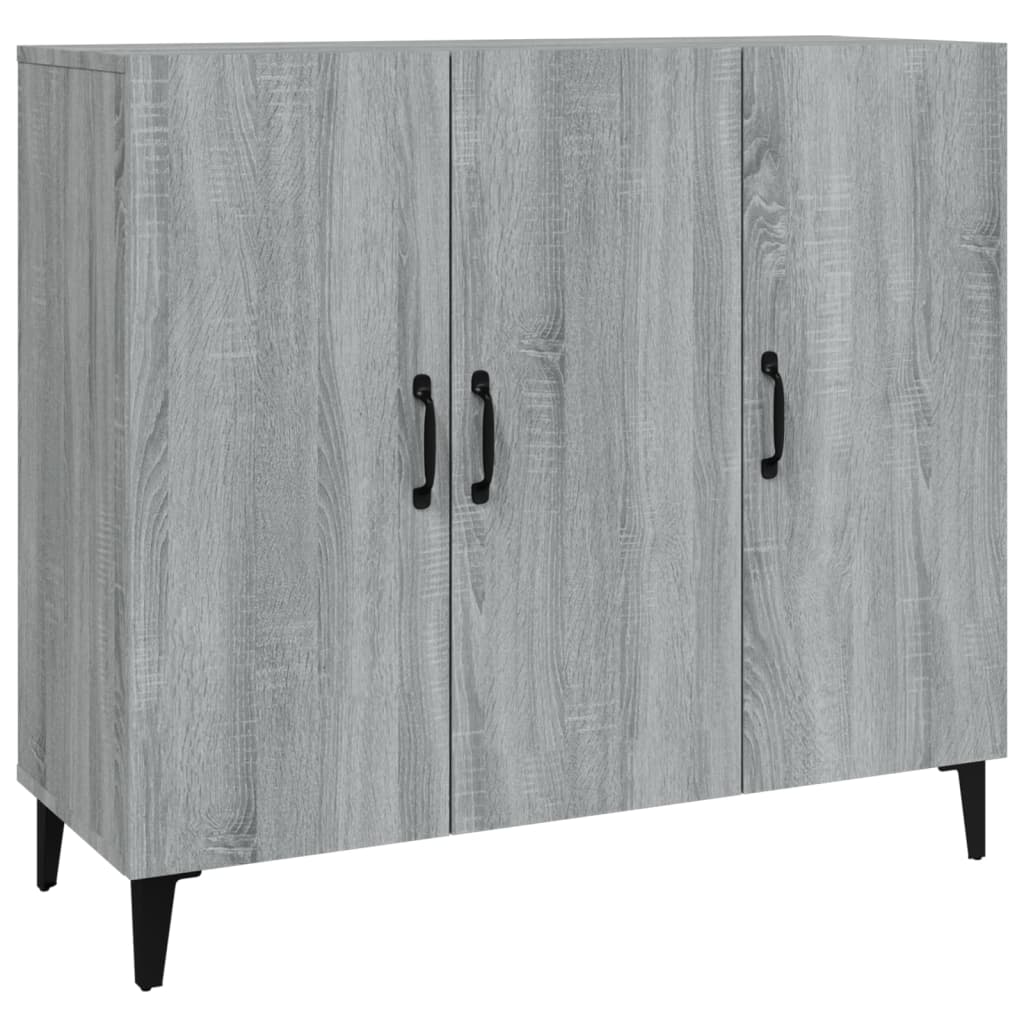 vidaXL Sideboard Grey Sonoma 90x34x80 cm Engineered Wood