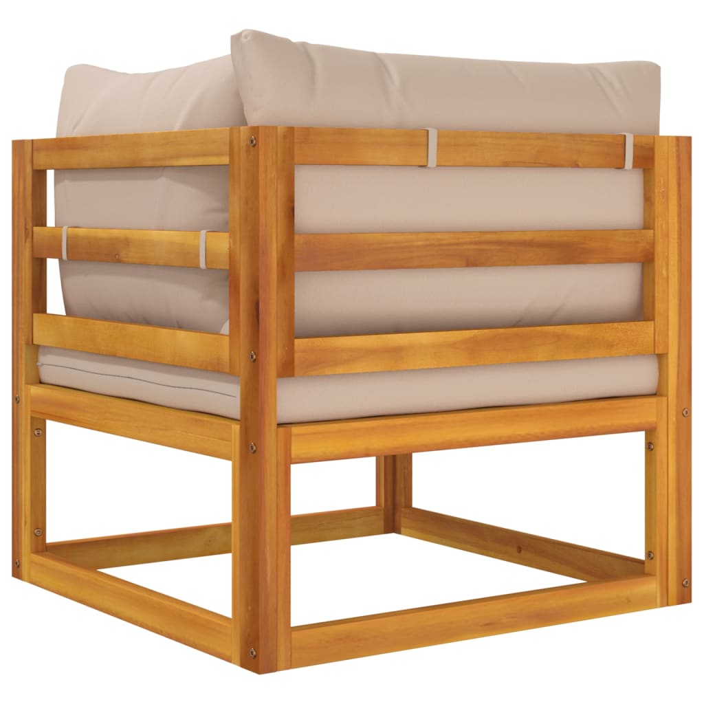 vidaXL 2 Piece Garden Sofa Set with Cushions Solid Wood Acacia
