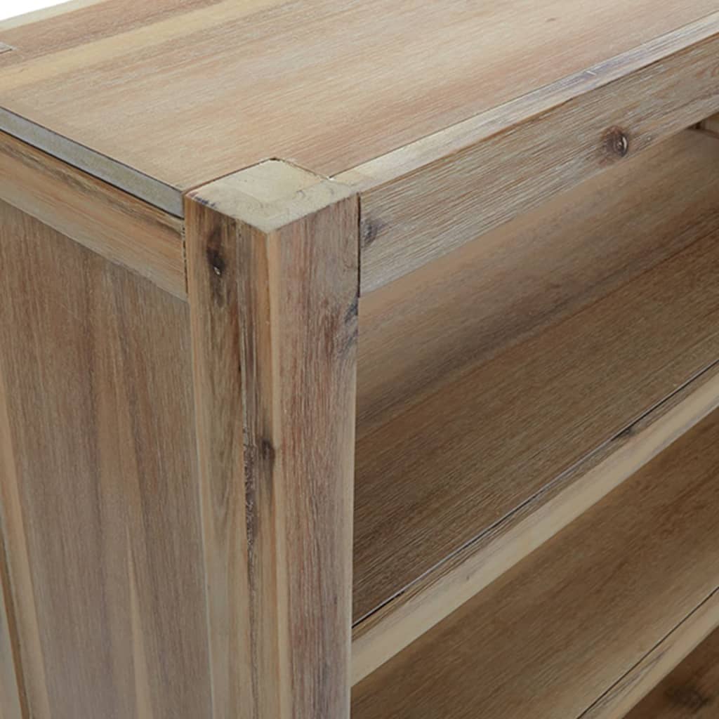 vidaXL 4-Tier Bookcase 80x30x110 cm Solid Wood Acacia