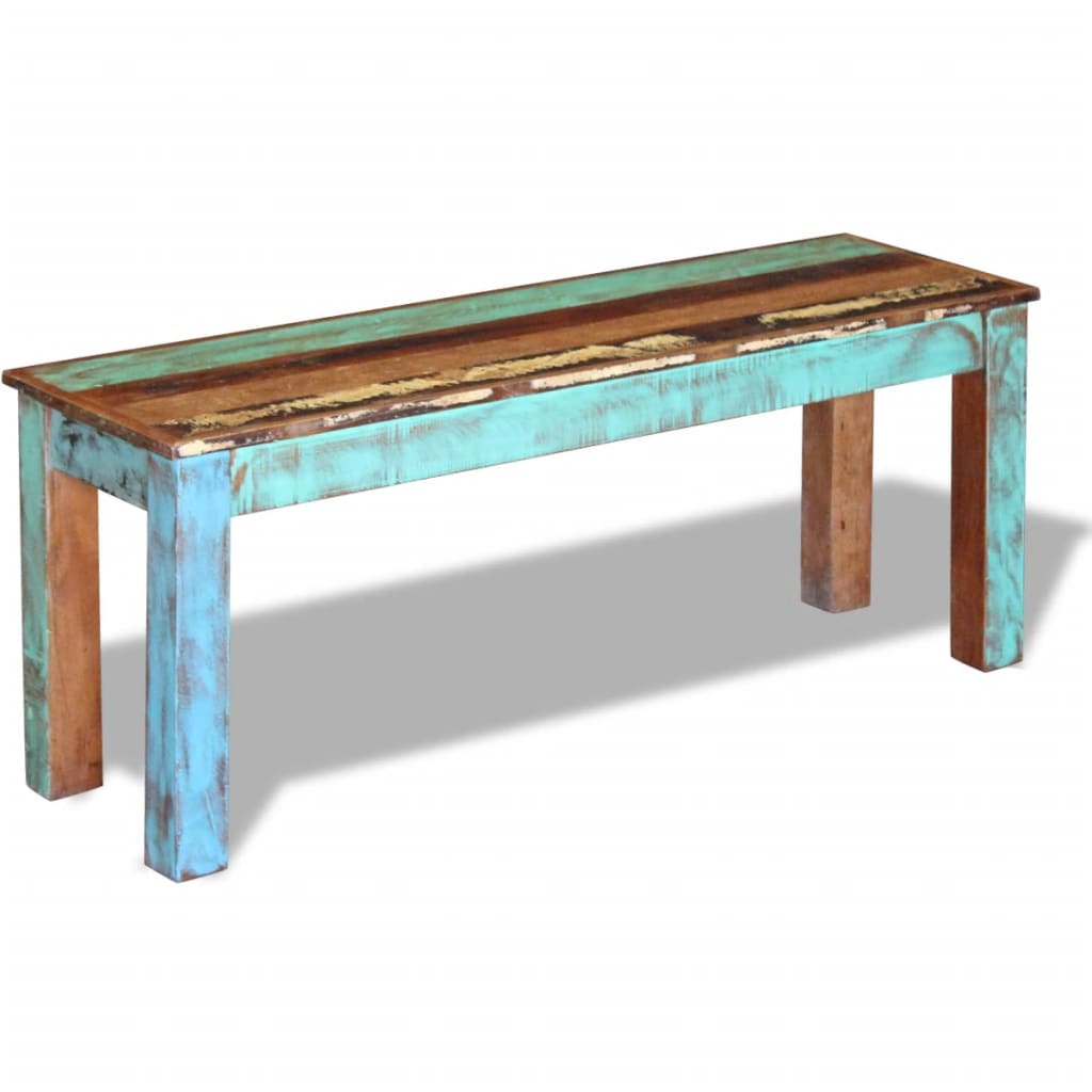 vidaXL Bench Solid Reclaimed Wood 110x35x45 cm