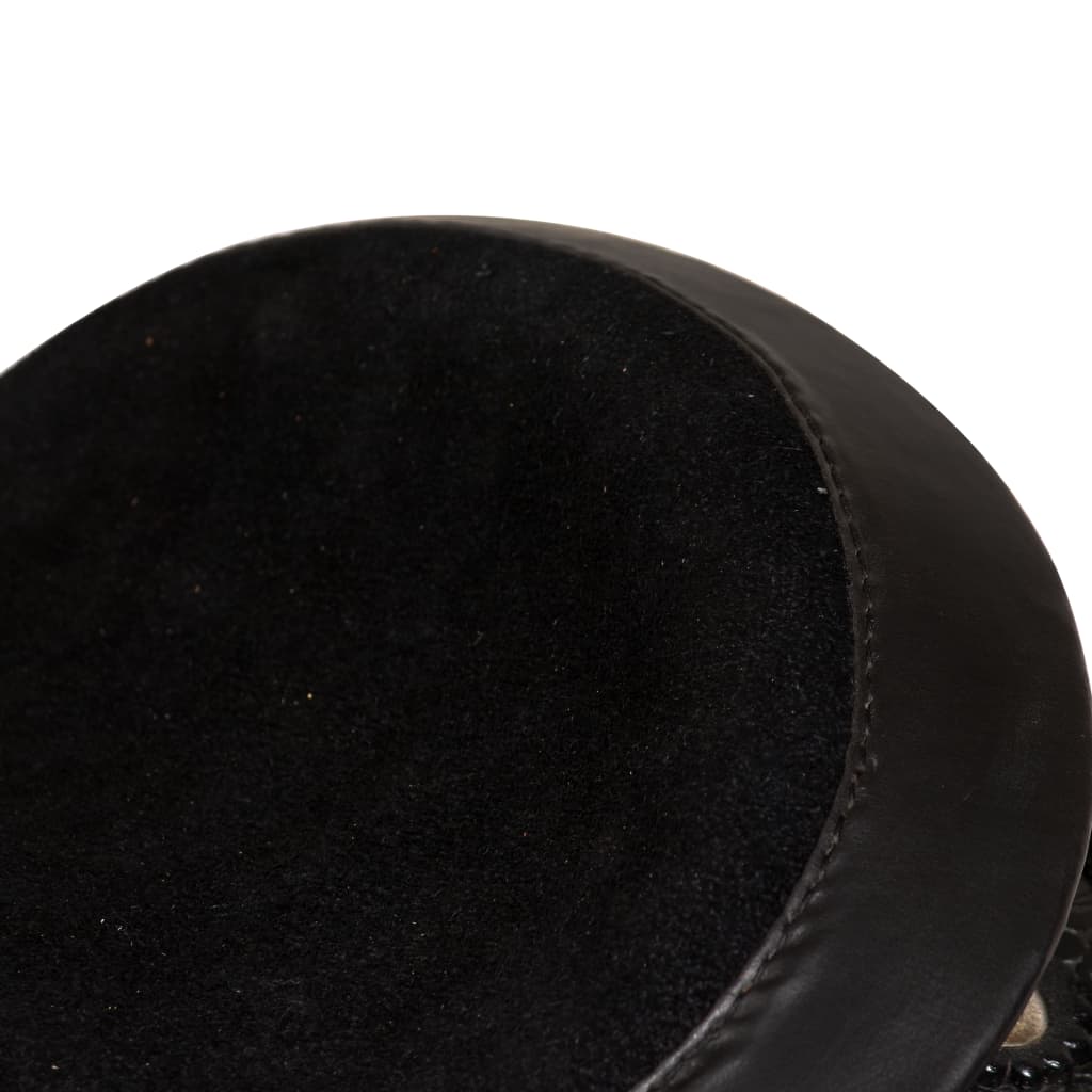 vidaXL Western Saddle, Headstall&Breast Collar Real Leather 13" Black