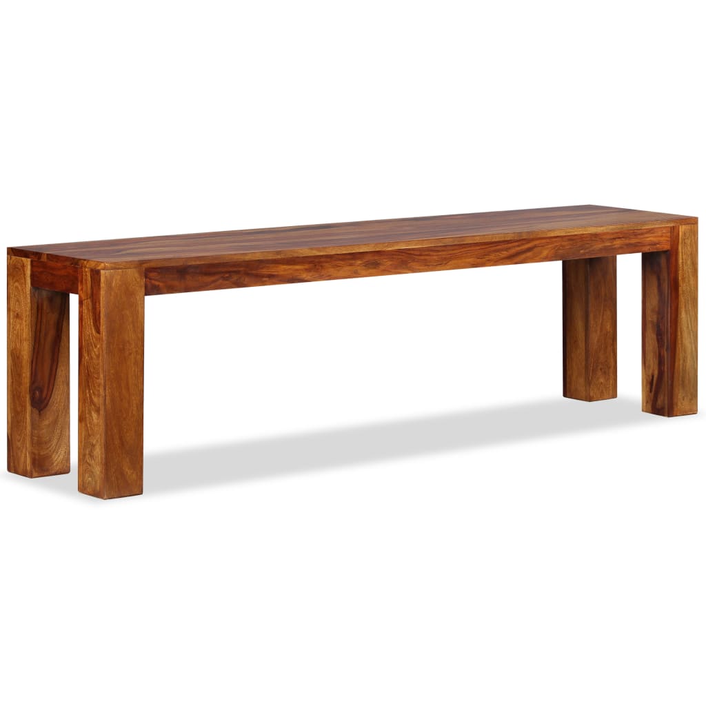 vidaXL Bench Solid Sheesham Wood 160x35x45 cm