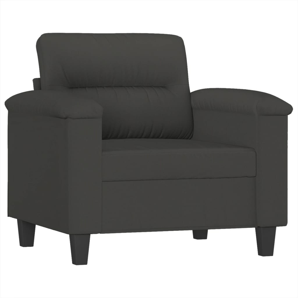 vidaXL Sofa Chair Dark Grey 60 cm Microfibre Fabric