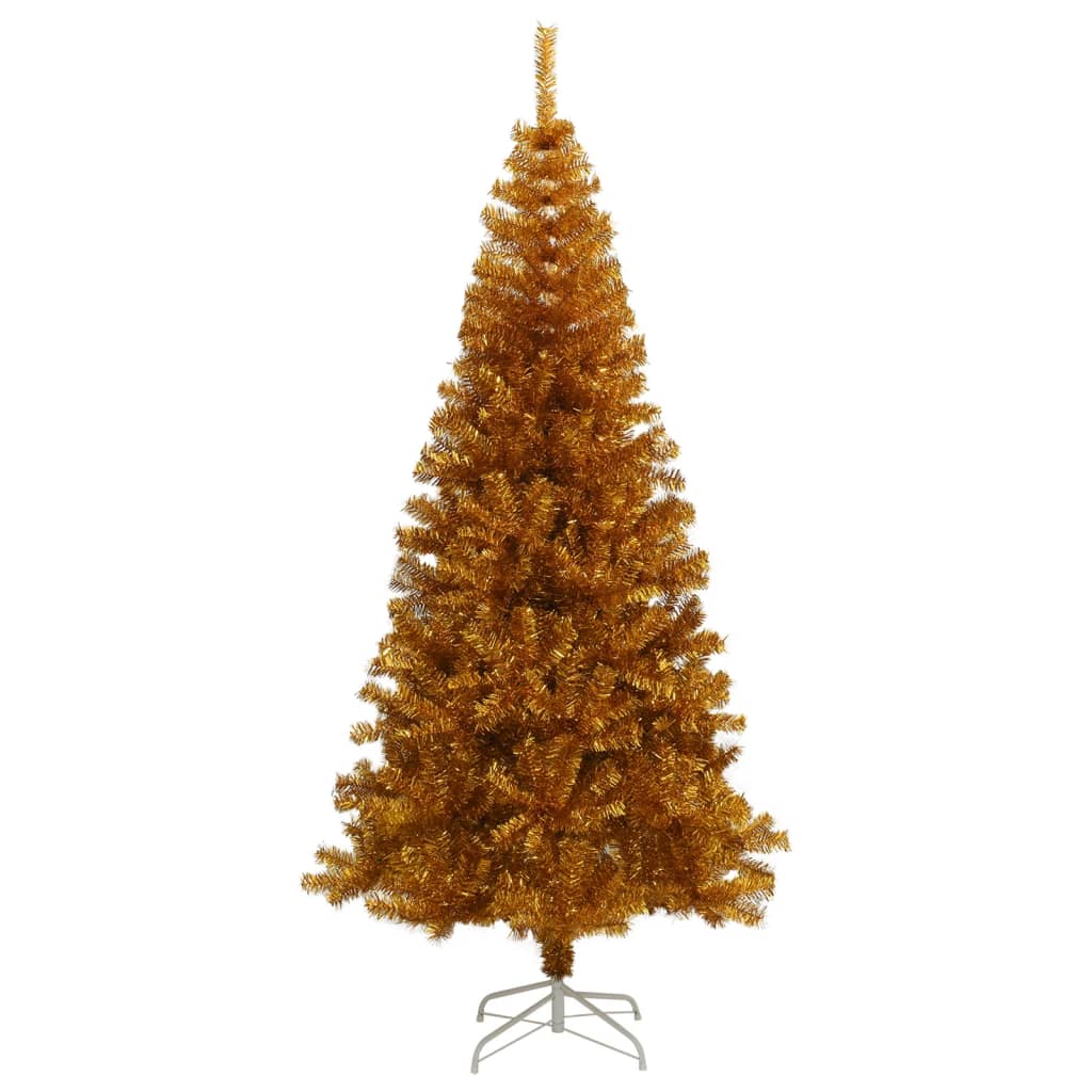 vidaXL Artificial Christmas Tree with Stand Gold 180 cm PET