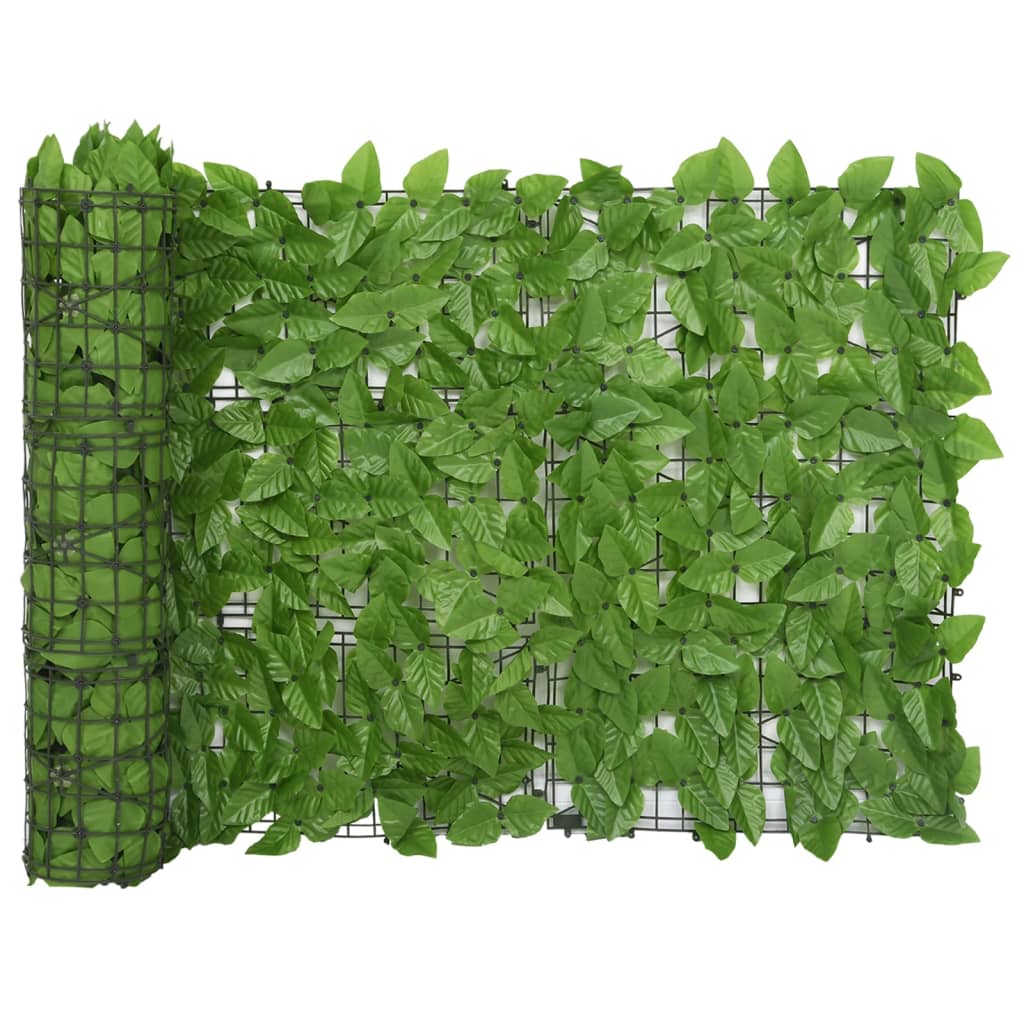 vidaXL Balcony Screen with Green Leaves 600x75 cm
