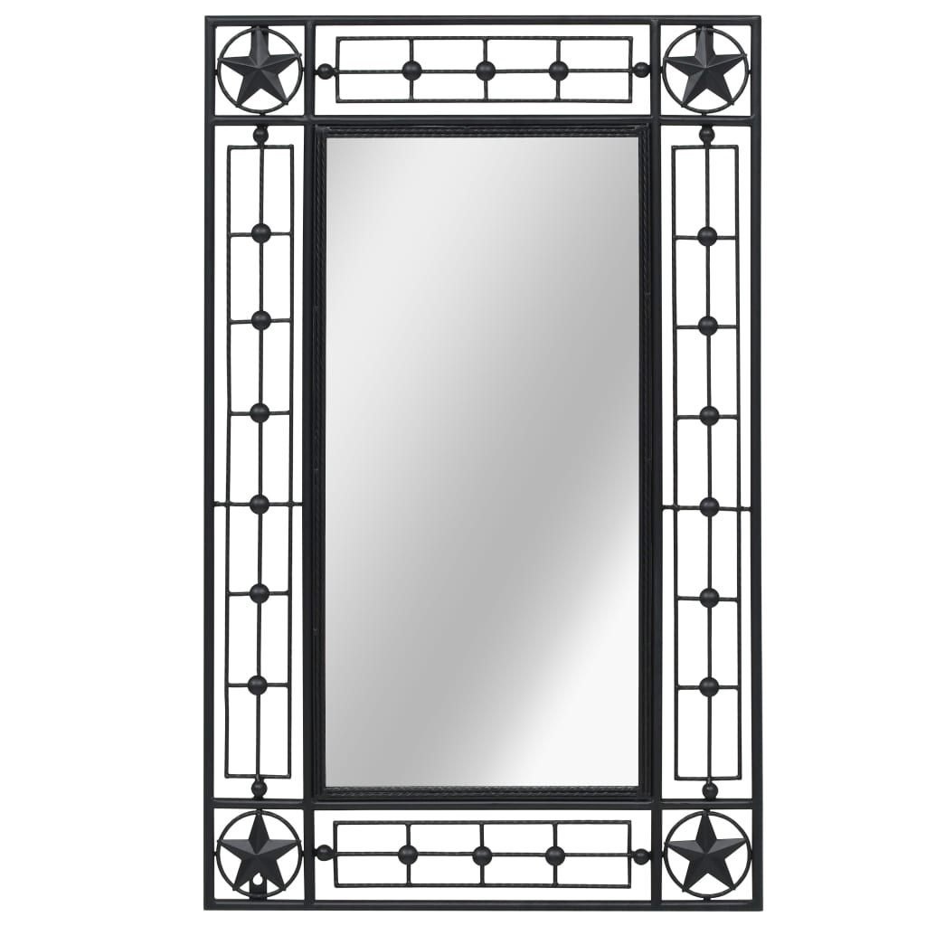vidaXL Wall Mirror Rectangular 50x80 cm Black