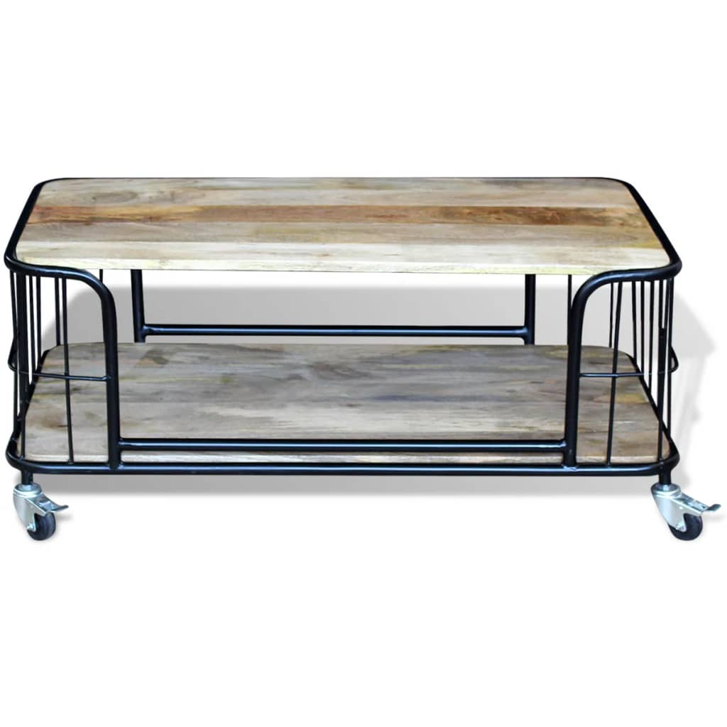 vidaXL Coffee Table Solid Mango Wood 100x50x35 cm
