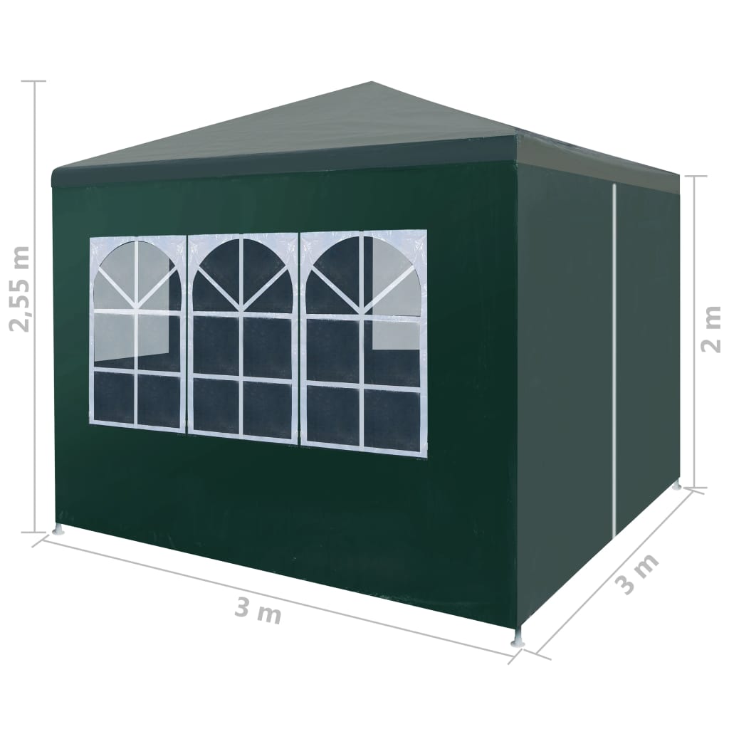 vidaXL Party Tent 3x3 m Green