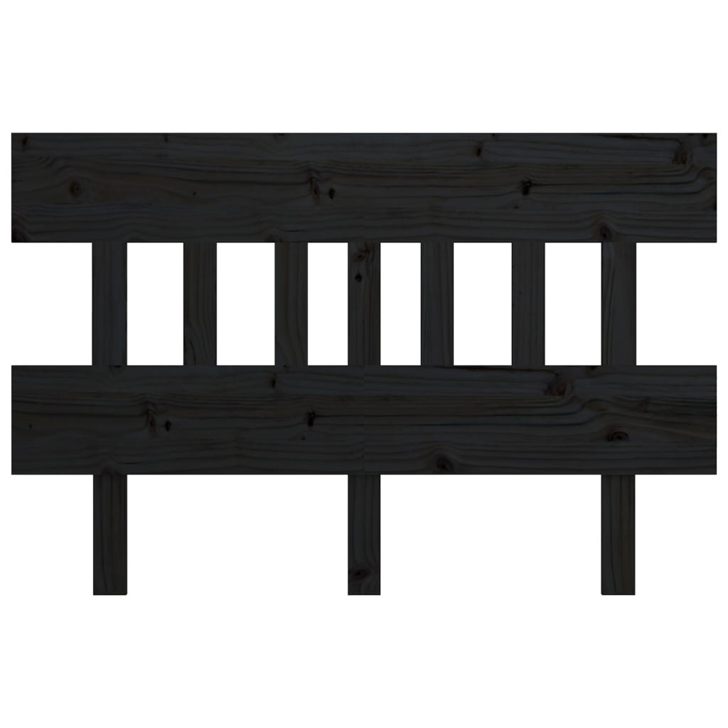 vidaXL Bed Headboard Black 183.5x3x81 cm Solid Wood Pine
