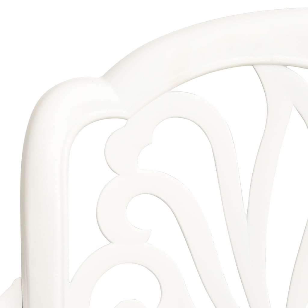 vidaXL Garden Chairs 2 pcs Cast Aluminium White