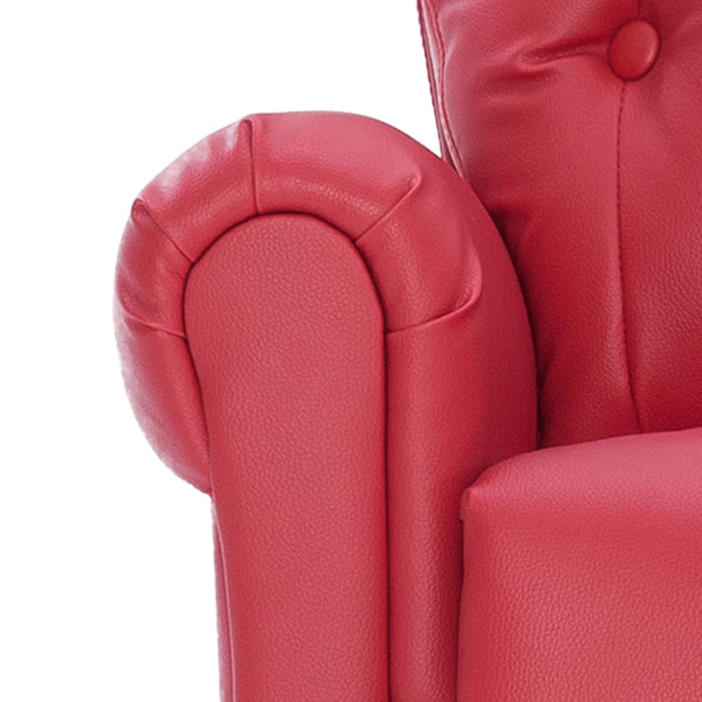vidaXL Massage Recliner Chair Red Faux Leather