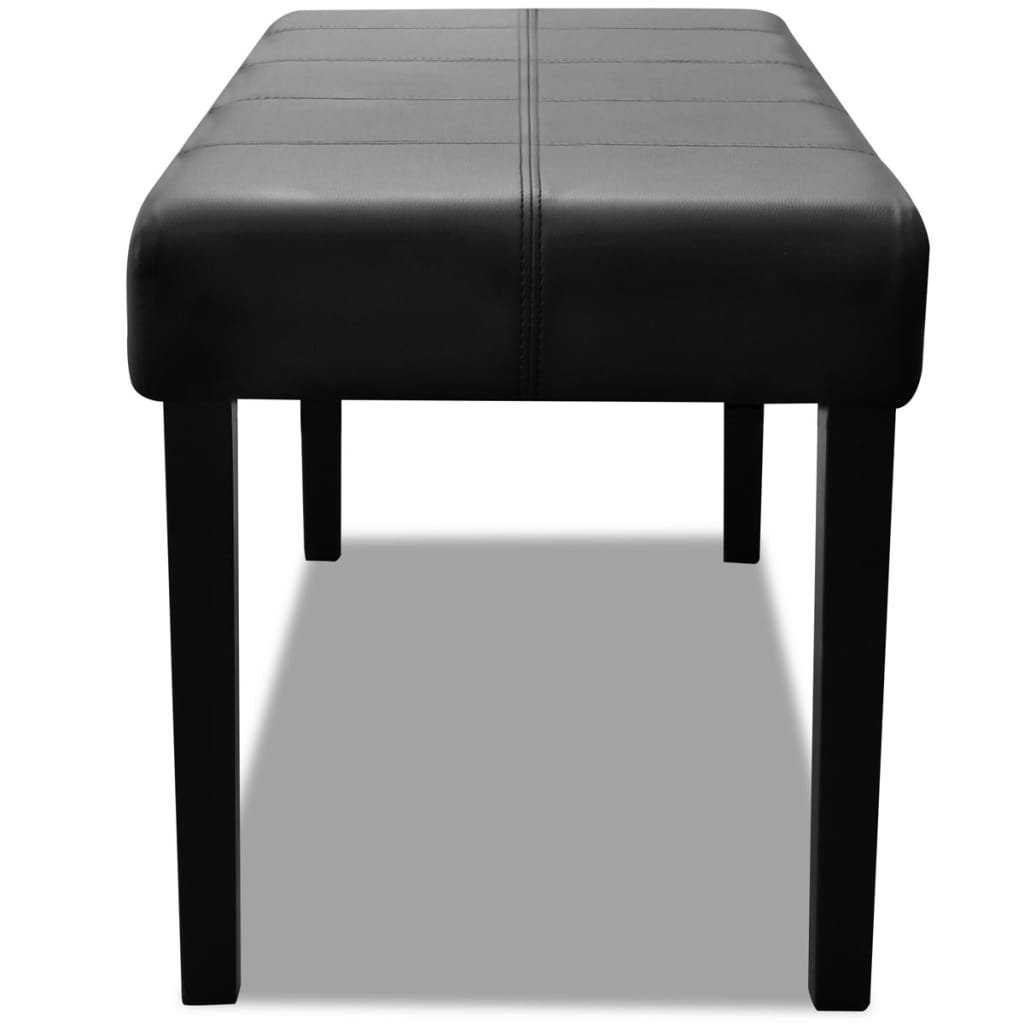 vidaXL Black High Quality Artificial Leather Bench