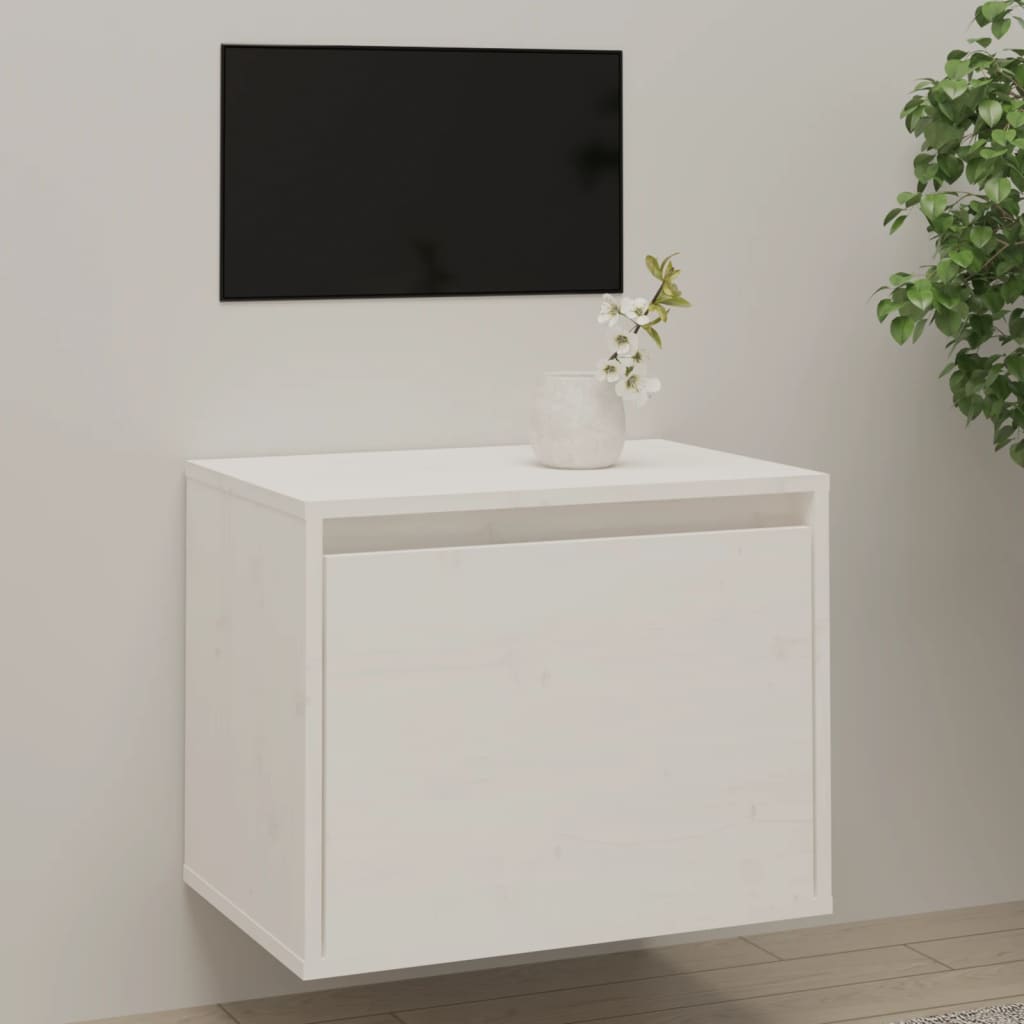 vidaXL Wall Cabinet White 45x30x35 cm Solid Pinewood