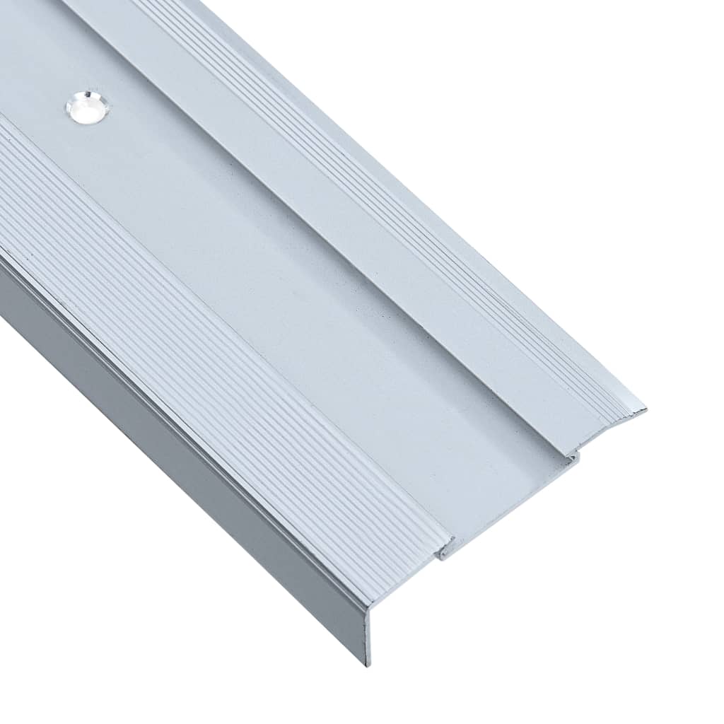 vidaXL L-shape Stair Nosings 15 pcs Aluminium 134 cm Silver
