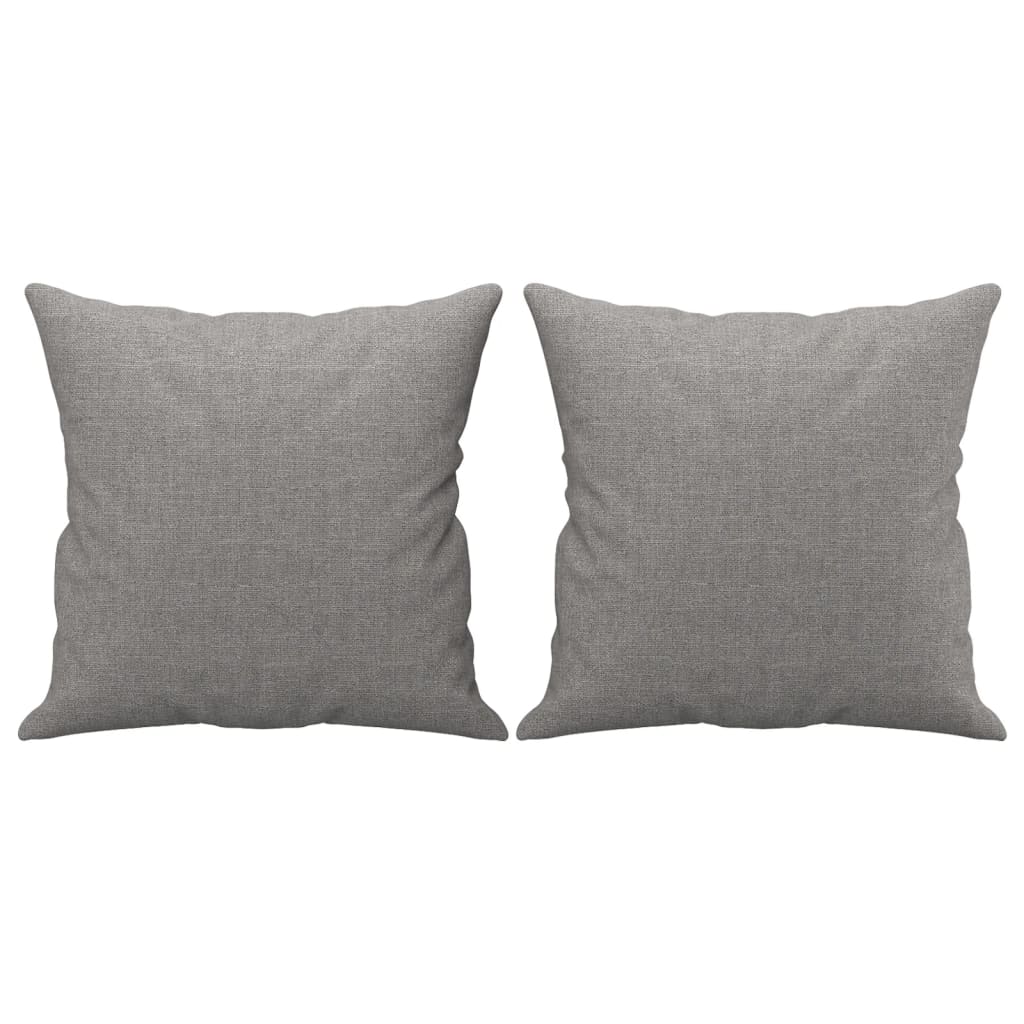 vidaXL Throw Pillows 2 pcs Light Grey 40x40 cm Fabric