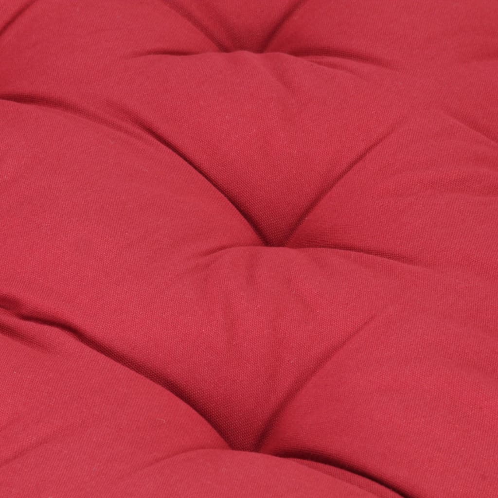 vidaXL Pallet Floor Cushion Cotton 120x40x7 cm Burgundy
