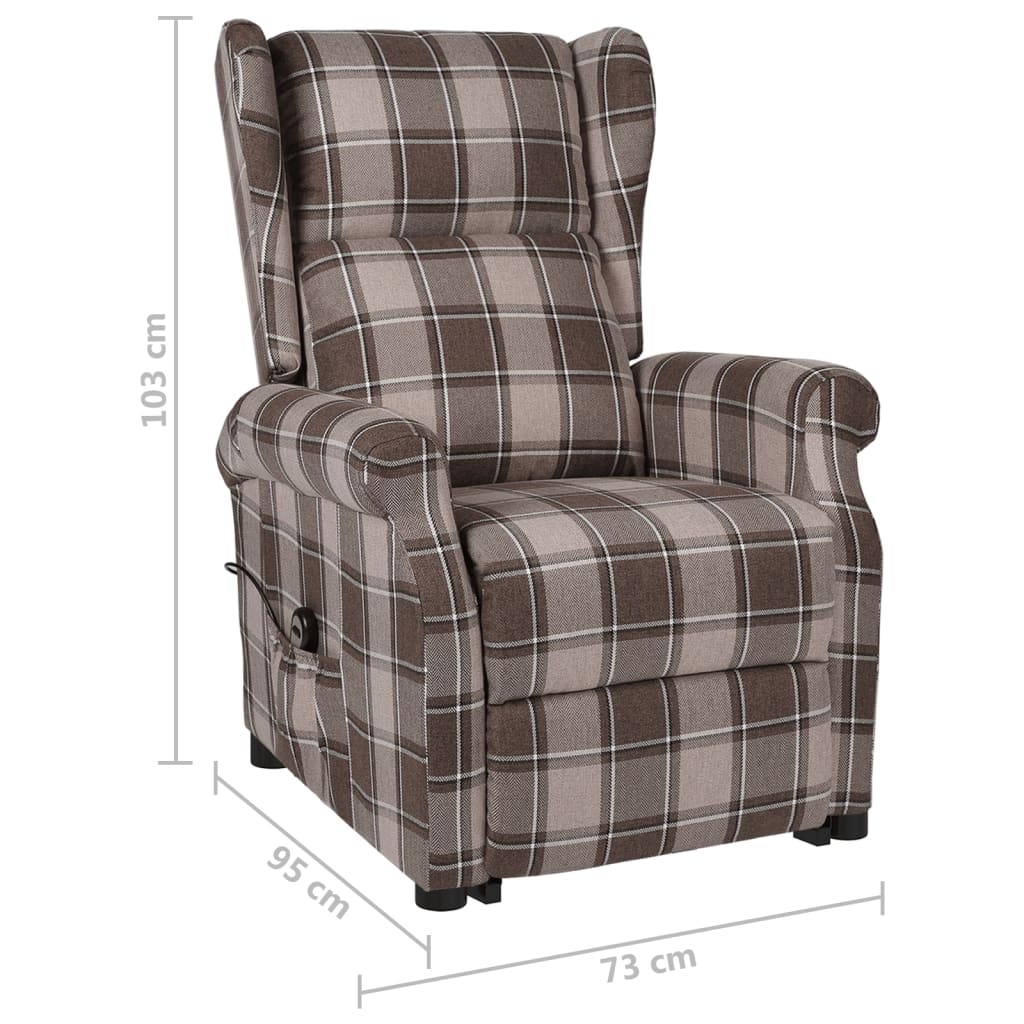 vidaXL Stand up Chair Beige Fabric