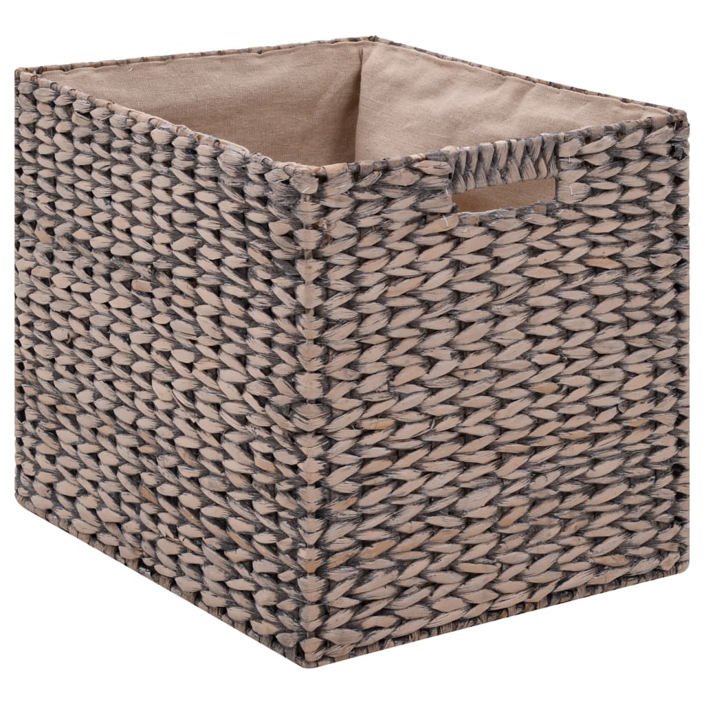 vidaXL Bench with 2 Baskets Seagrass 71x40x42 cm Grey