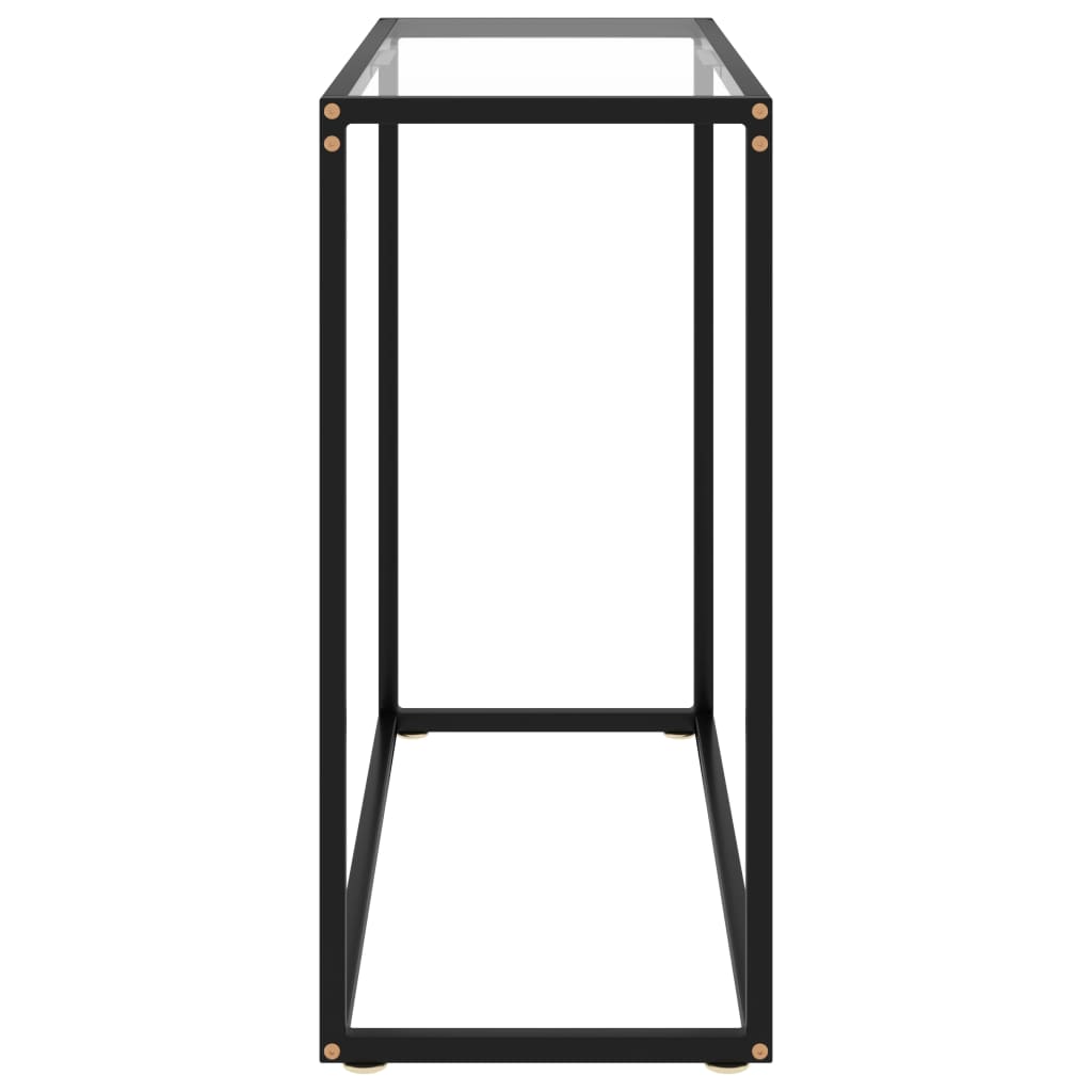 vidaXL Console Table Transparent 80x35x75 cm Tempered Glass