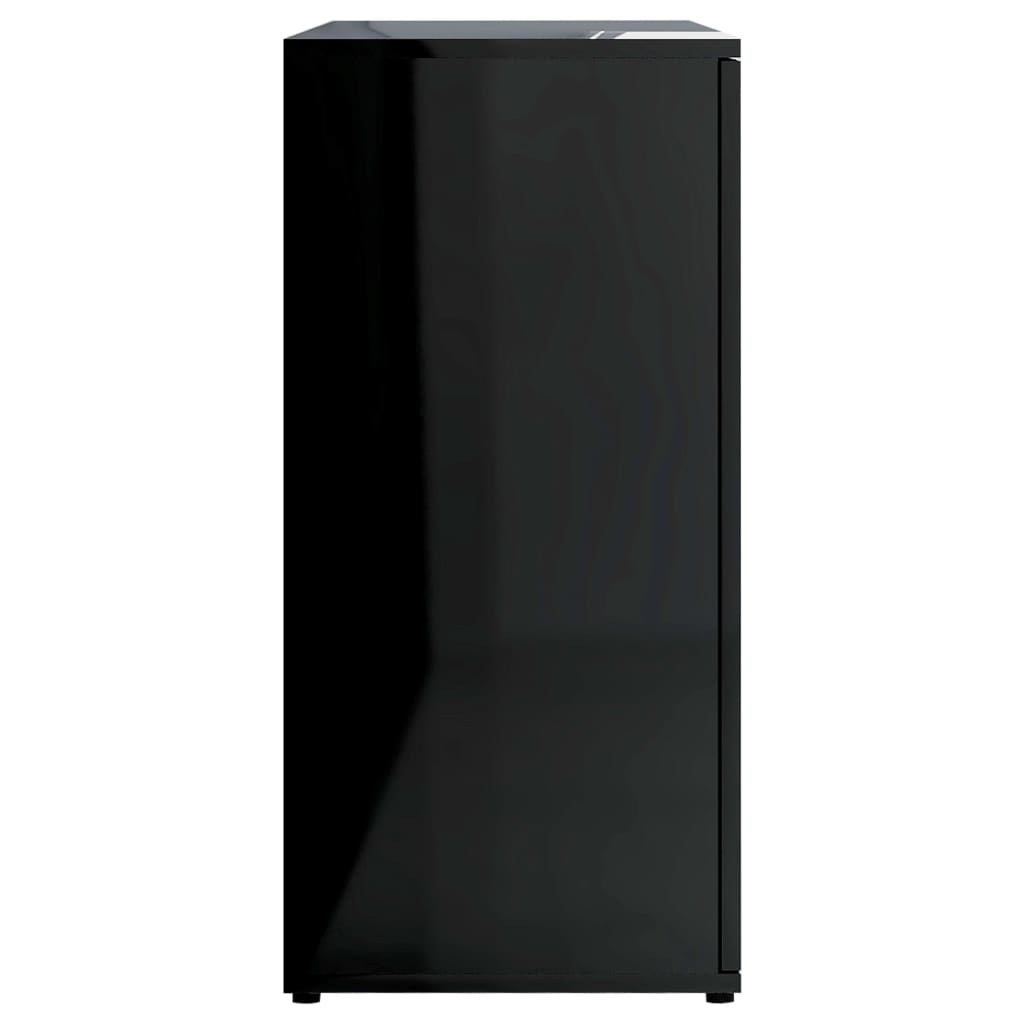 vidaXL Sideboard High Gloss Black 120x35,5x75 cm Chipboard