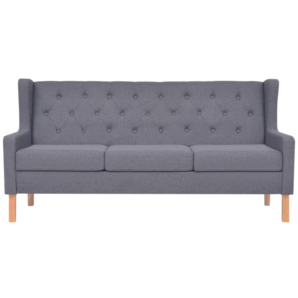 vidaXL Sofa Set 2 Pieces Fabric Grey