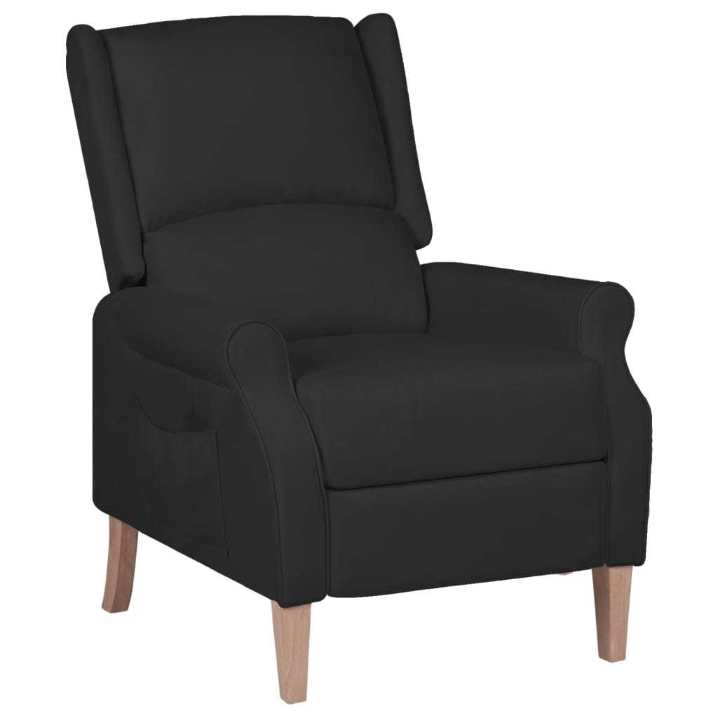 vidaXL Reclining Chair Black Fabric