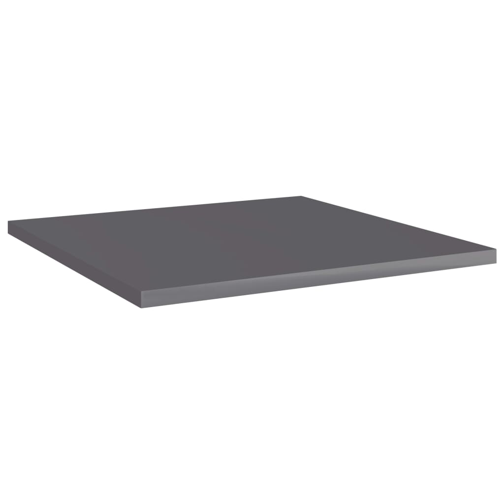 vidaXL Bookshelf Boards 8 pcs High Gloss Grey 40x40x1.5 cm Engineered Wood