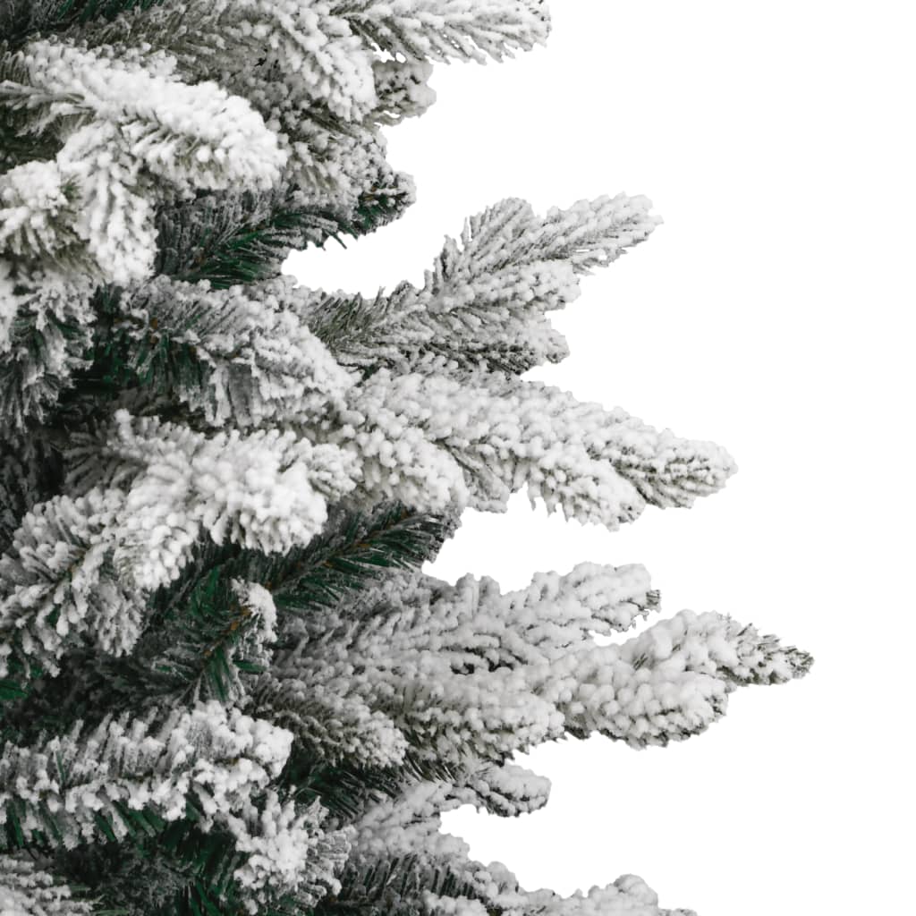vidaXL Artificial Hinged Christmas Tree with Flocked Snow 120 cm
