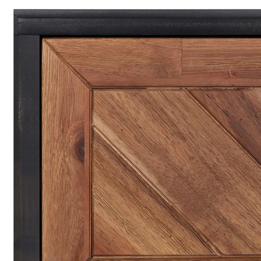 vidaXL Sideboard 90x33.5x80 cm Solid Acacia Wood and MDF