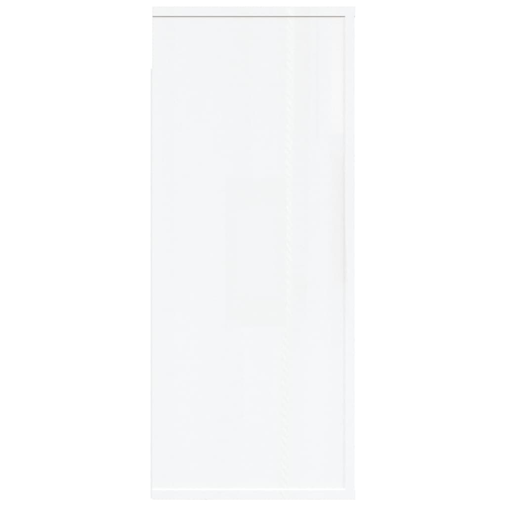 vidaXL Wall Cabinet High Gloss White 80x33x80 cm Engineered Wood