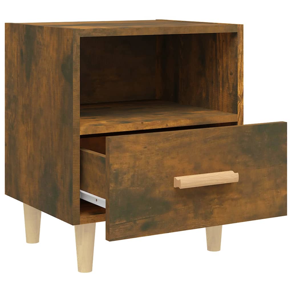 vidaXL Bedside Cabinets 2 pcs Smoked Oak 40x35x47 cm