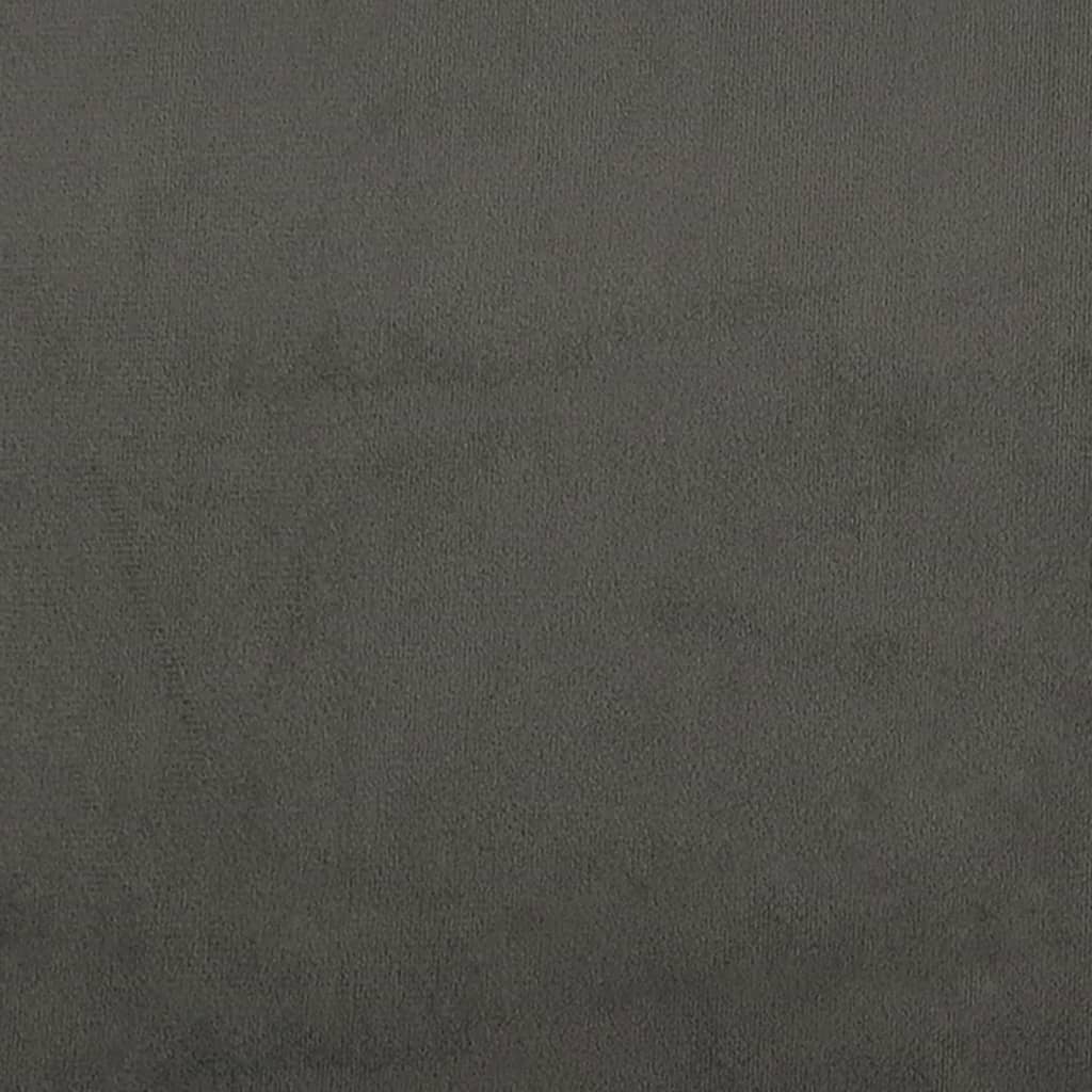 vidaXL Bed Frame with Headboard Dark Grey 153x203 cm Queen Velvet