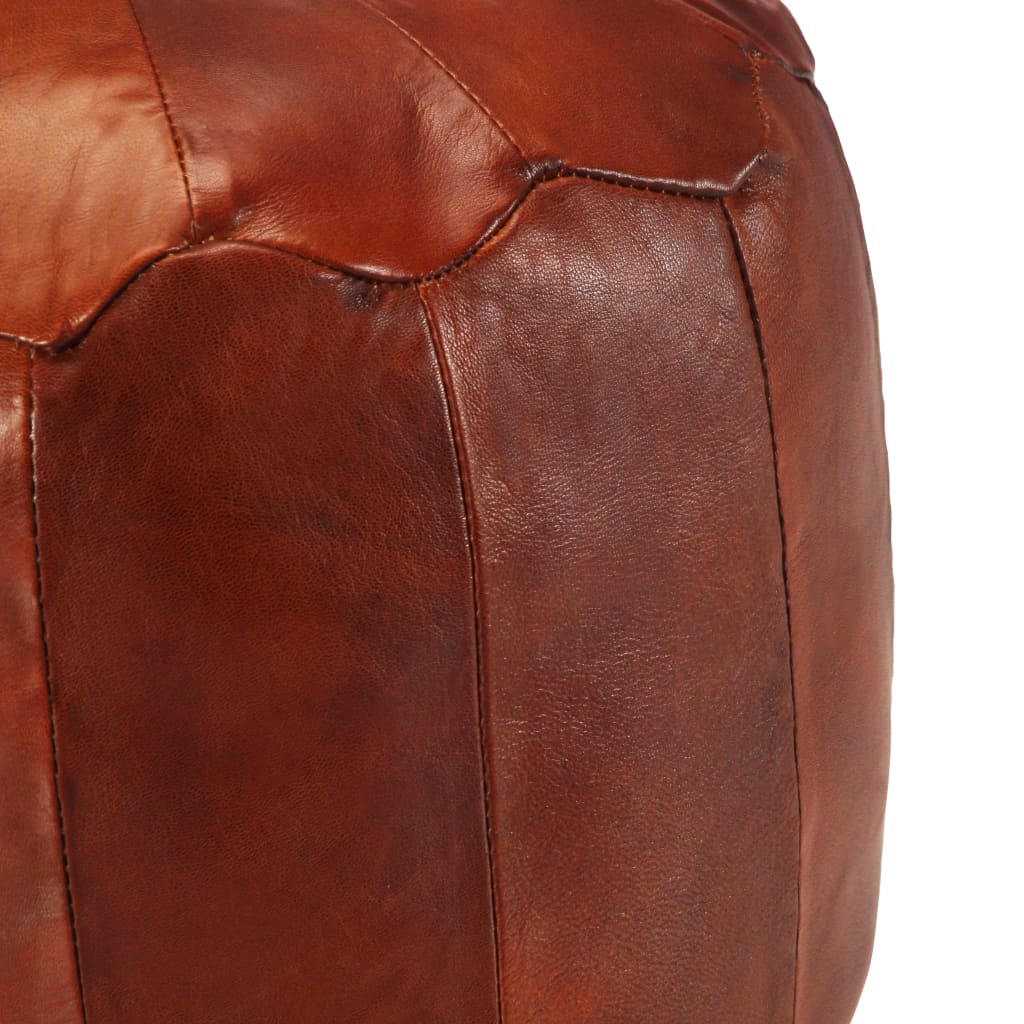 vidaXL Pouffe Tan 40x35 cm Genuine Goat Leather