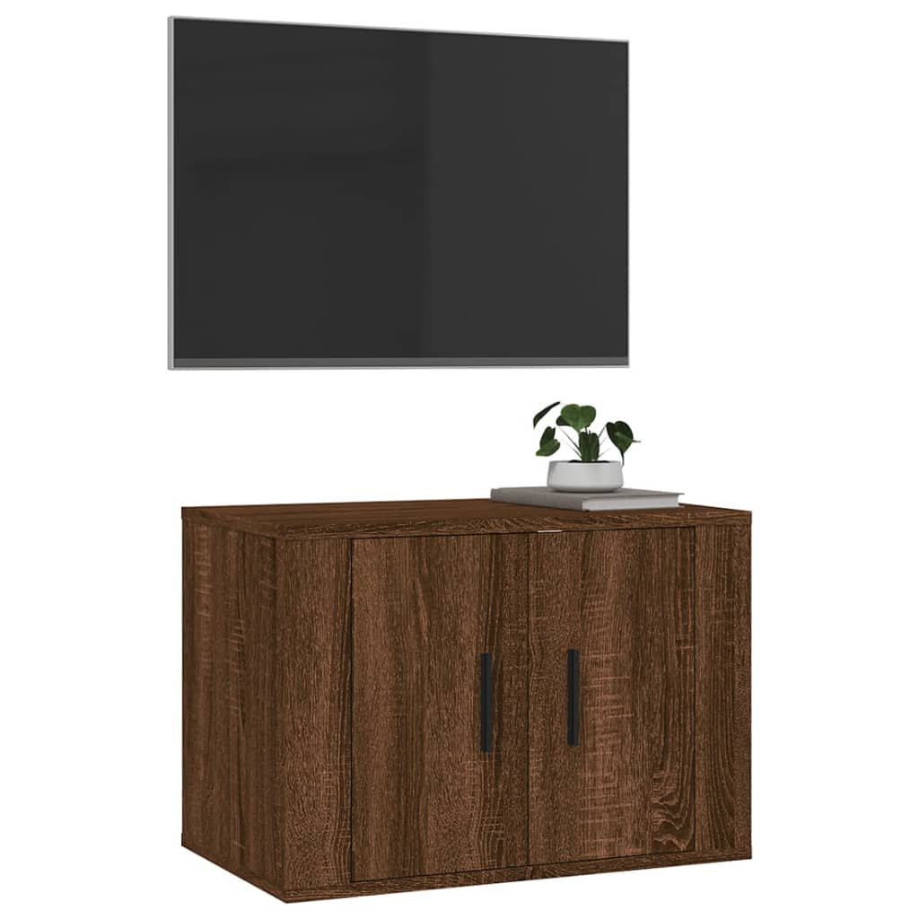 vidaXL Wall Mounted TV Cabinet Brown Oak 57x34.5x40 cm
