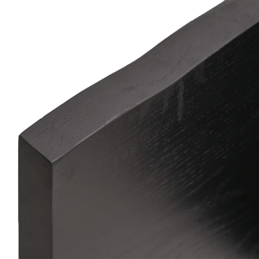 vidaXL Bathroom Countertop Dark Brown 40x40x(2-4) cm Treated Solid Wood