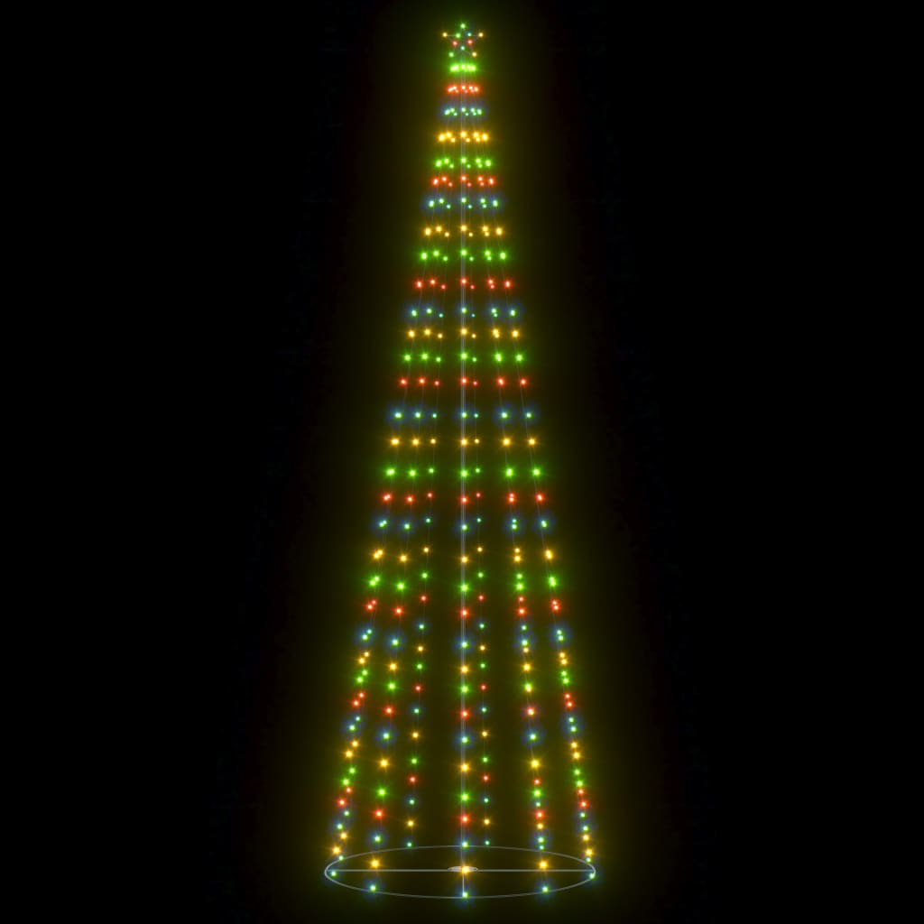 vidaXL Christmas Cone Tree 330 Colourful LEDs Decoration 100x300 cm