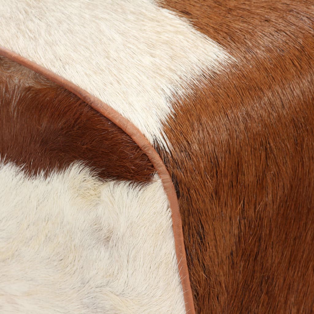 vidaXL Stool Genuine Goat Leather 40x30x45 cm