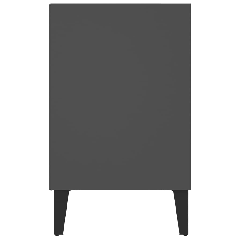 vidaXL TV Cabinet with Metal Legs Grey 103.5x30x50 cm