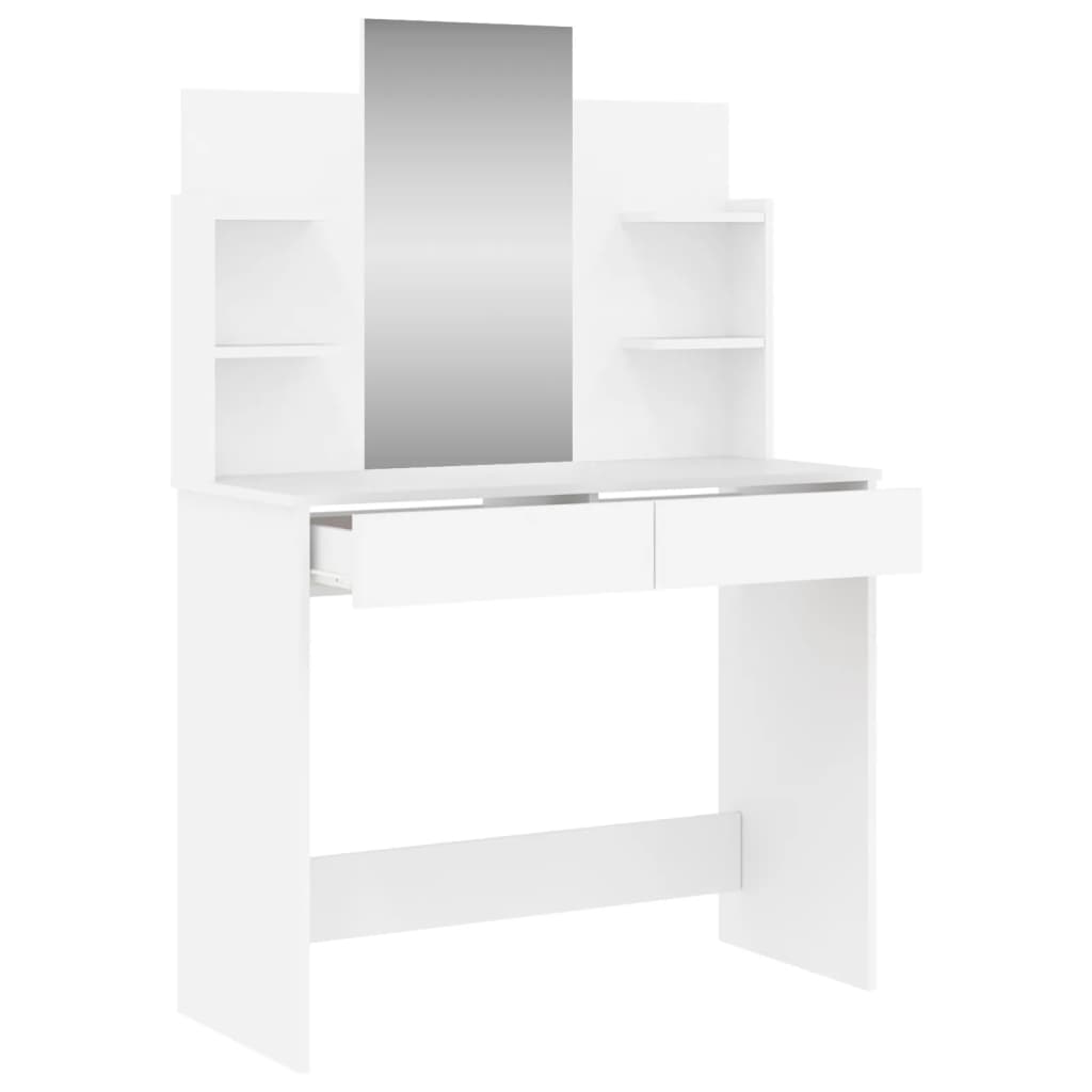 vidaXL Dressing Table with Mirror White 96x39x142 cm