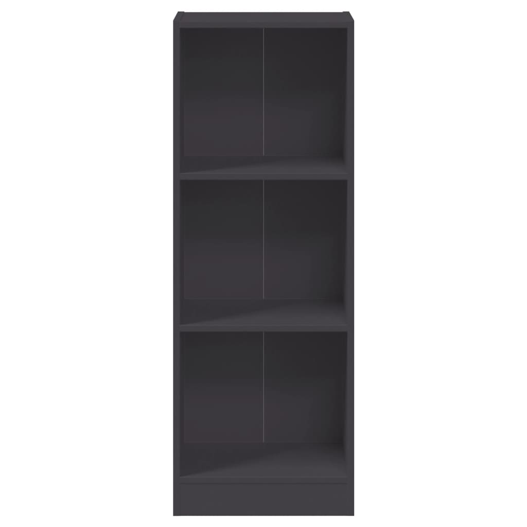 vidaXL 3-Tier Book Cabinet Grey 40x24x108 cm Engineered Wood