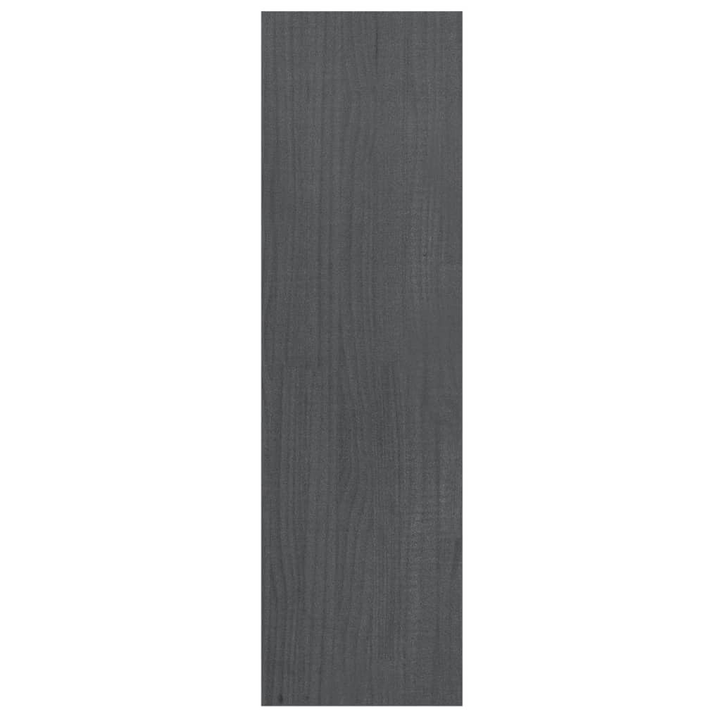 vidaXL Book Cabinet/Room Divider Grey 40x30x103.5 cm Solid Pinewood
