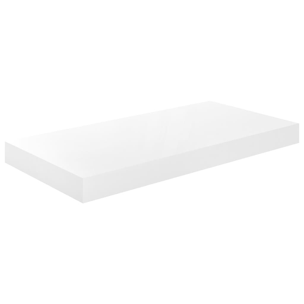 vidaXL Floating Wall Shelves 4 pcs High Gloss White 50x23x3.8 cm MDF
