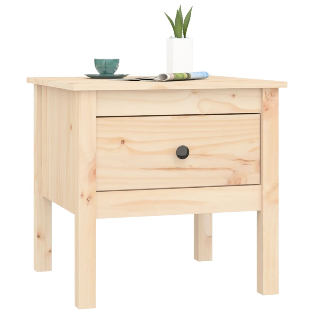 vidaXL Side Table 50x50x49 cm Solid Wood Pine