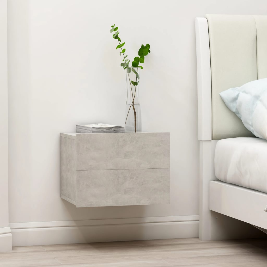 vidaXL Bedside Cabinet Concrete Grey 40x30x30 cm Engineered Wood