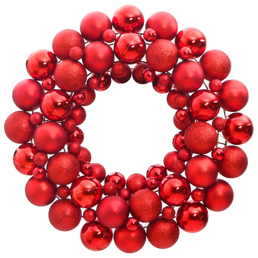 vidaXL Christmas Wreath Red 45 cm Polystyrene