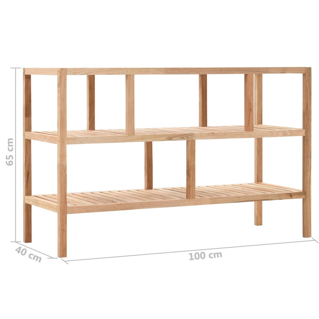 vidaXL Bathroom Shelf Solid Walnut Wood 100x40x65 cm