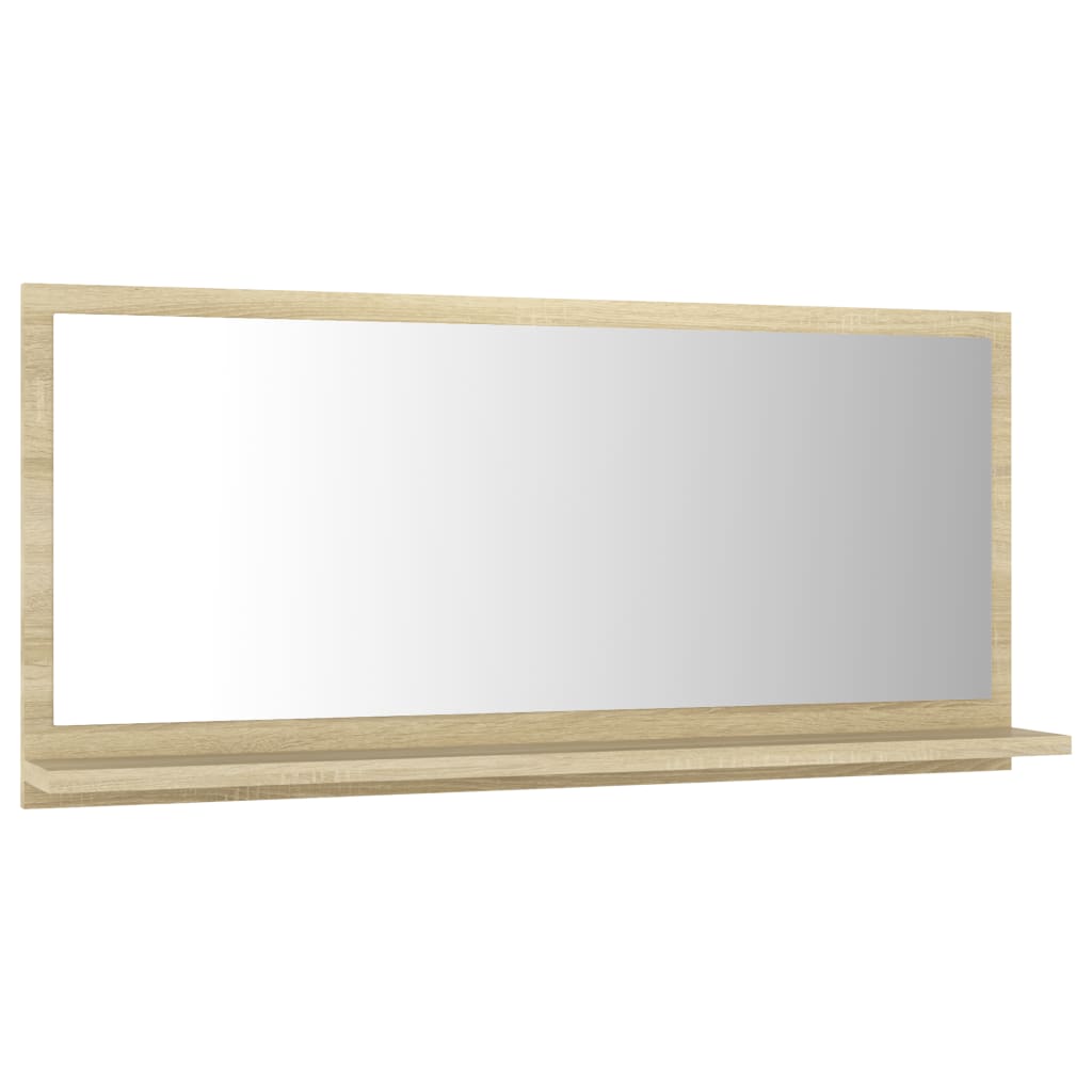 vidaXL Bathroom Mirror Sonoma Oak 80x10.5x37 cm Engineered Wood